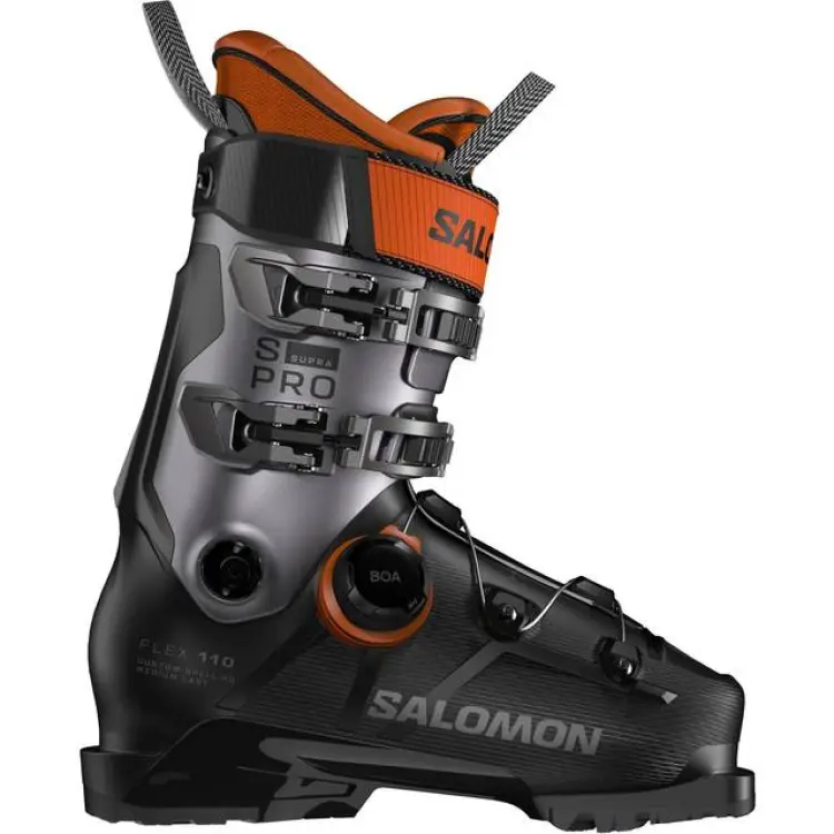 Salomon Supra BOA 110 GW Skidpjäxor - Black/Beluga/Orange Tiger
