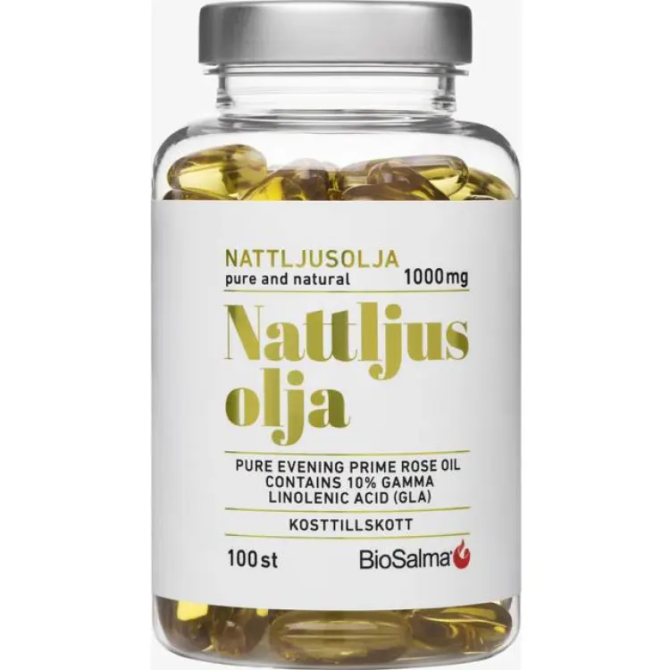 BioSalma Nattljusolja 10 % GLA 1000 mg 100 kapslar