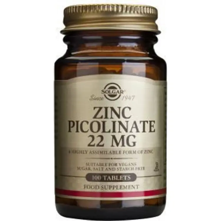 Solgar Zinc Picolinate 22 mg 100 tabletter