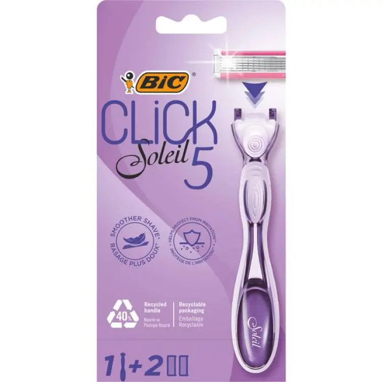 BIC Click 5 Soleil med 2 rakhuvuden