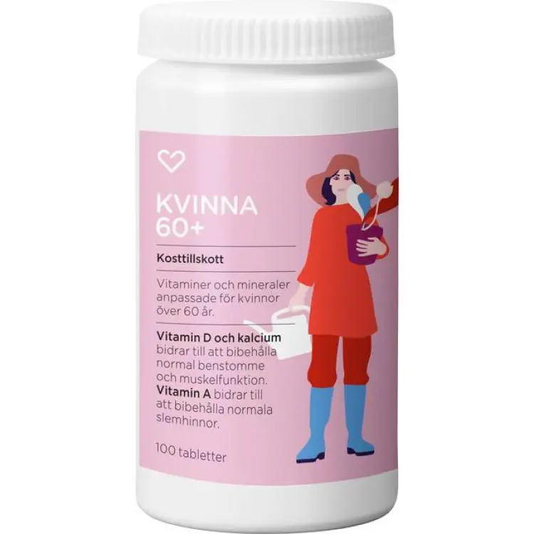 Hjärtats Multivitamin Kvinna 60+ 100 tabletter