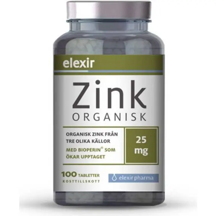Elexir Pharma Zink 25 mg 100 tabletter
