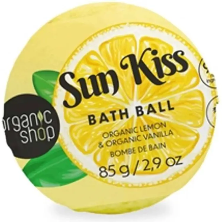 Organic Shop Sun Kiss Lemon & Vanilla Bath Bomb 85 g