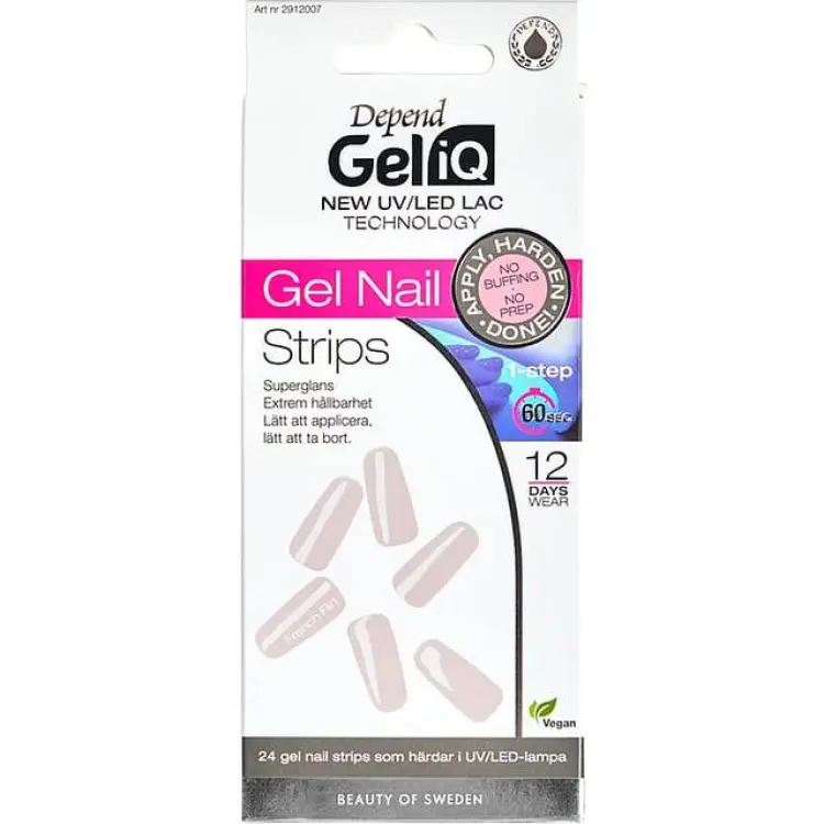 Depend Gel iQ Gel Nail Strips French Flirt 24-pack