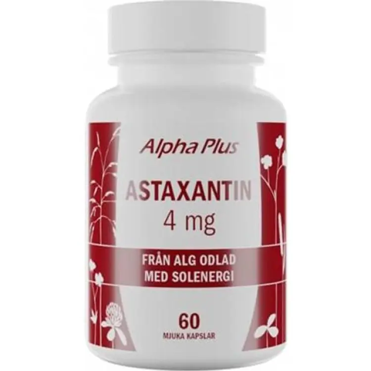 Alpha Plus Astaxantin 4 mg 60 kapslar