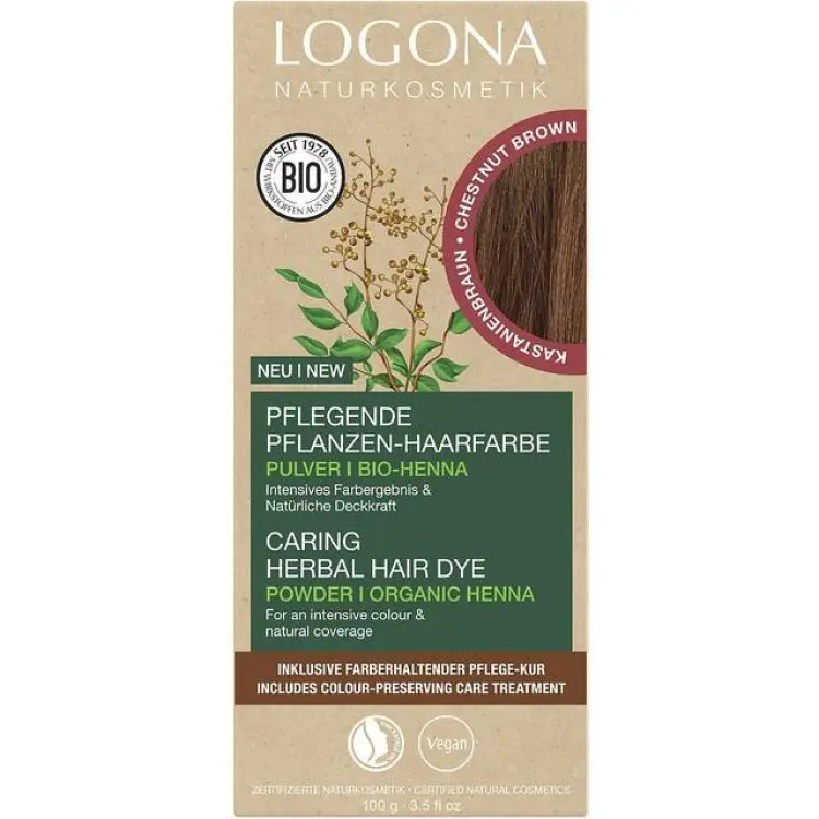 Logona Växthårfärg Pulver Kastanjebrun