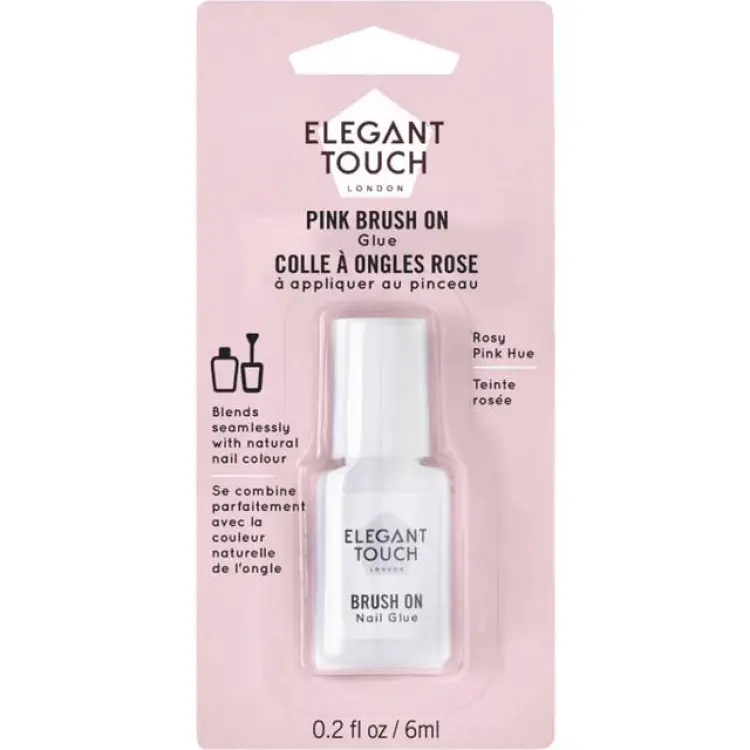 Elegant Touch Brush On nagellim Pink 6 ml