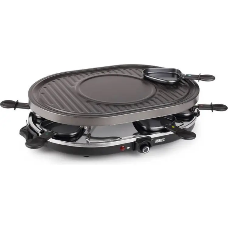 Princess 162700 Raclette 8 Oval Grill Party