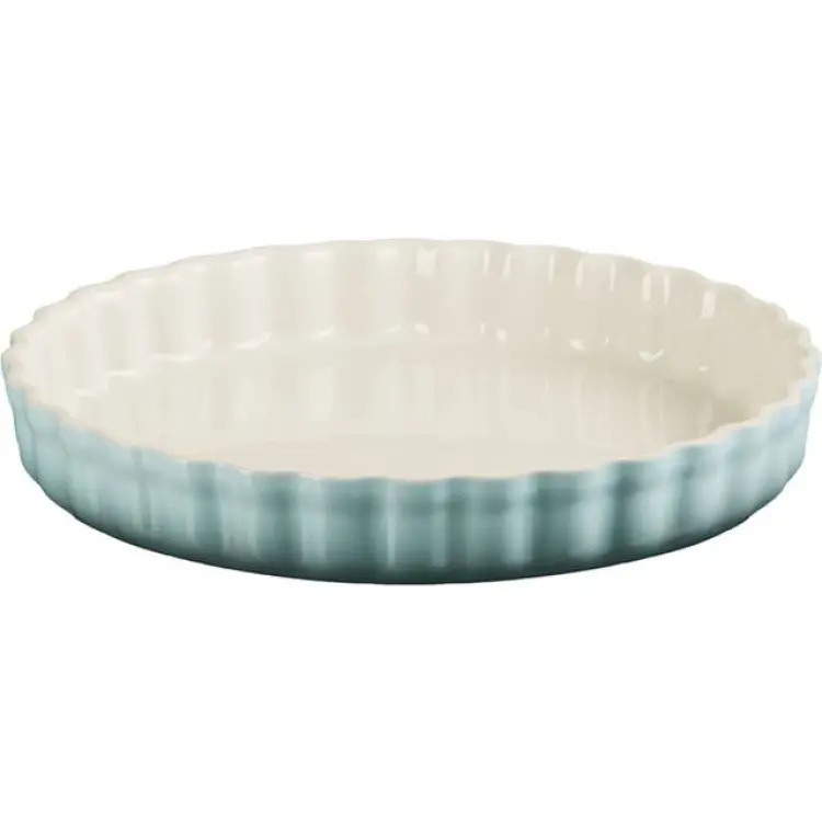 Le Creuset pajform i stengods 28 cm Sea Salt