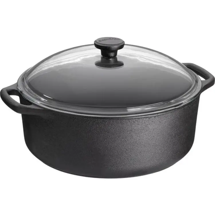 Skeppshult rund gryta 5,5 L med glaslock