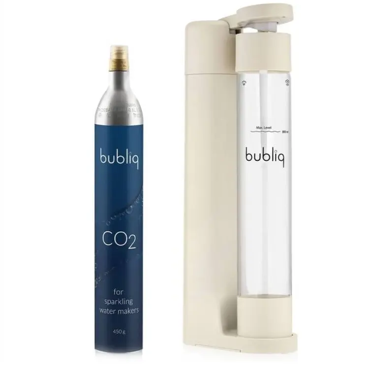 bubliq Drink Carbonator beige med kolsyrepatron