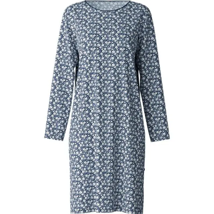 Calida Sleep Long-Sleeves Nightdress - Navy