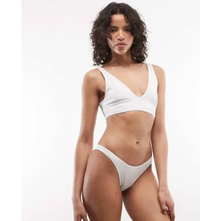 Weekday Naturvit Bikiniunderdel Brazilian Modell Set - Vit/a