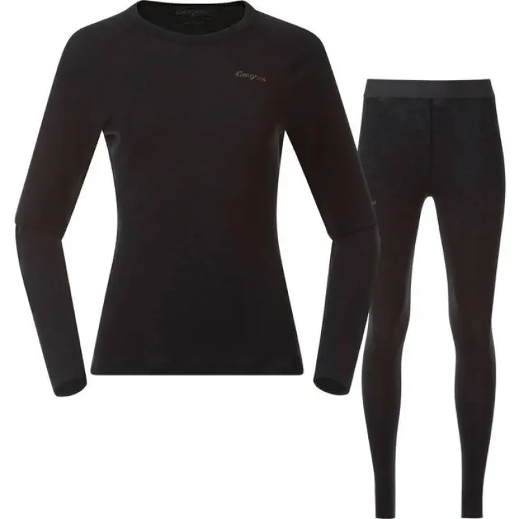 Bergans Allround Merino Underställ Set Dam - Svart