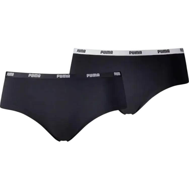 Puma Women's Iconic Hipster 2-pack - Black