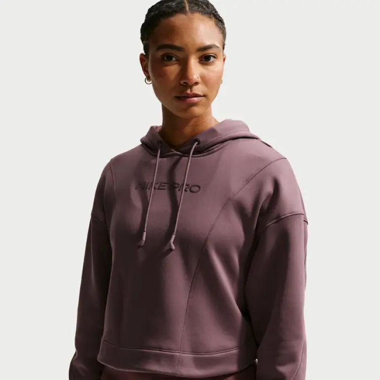Nike Pro Therma-FIT Huvtröja Dam - Lila