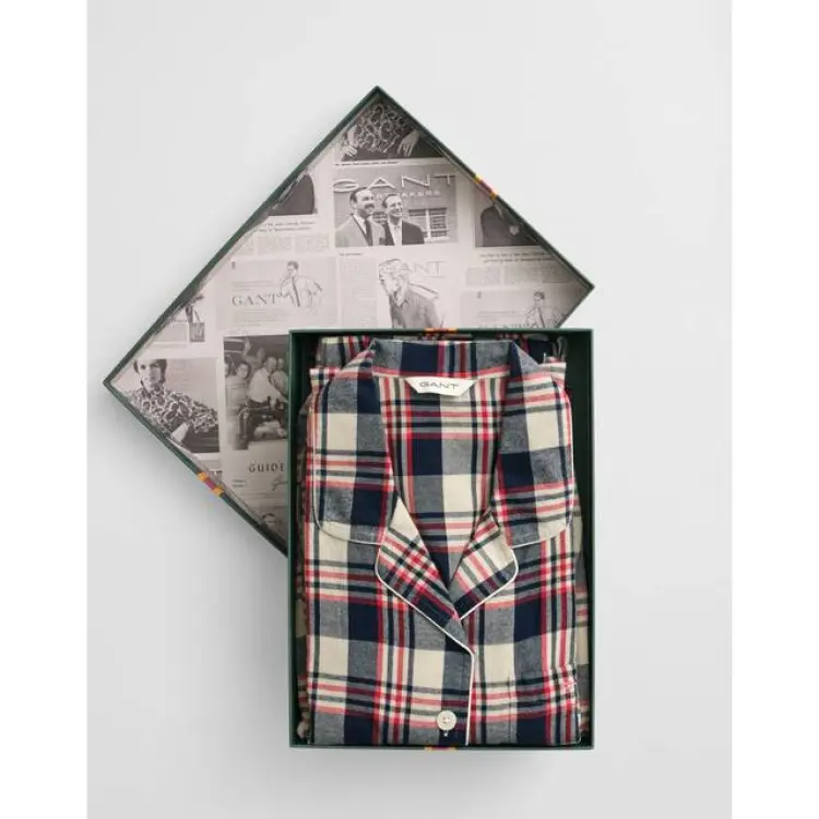 Gant Flannel Pajama Set Gift Box - Ruby Red