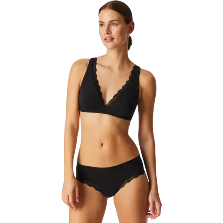 Schiesser Soft Bh Unique Cotton - Svart