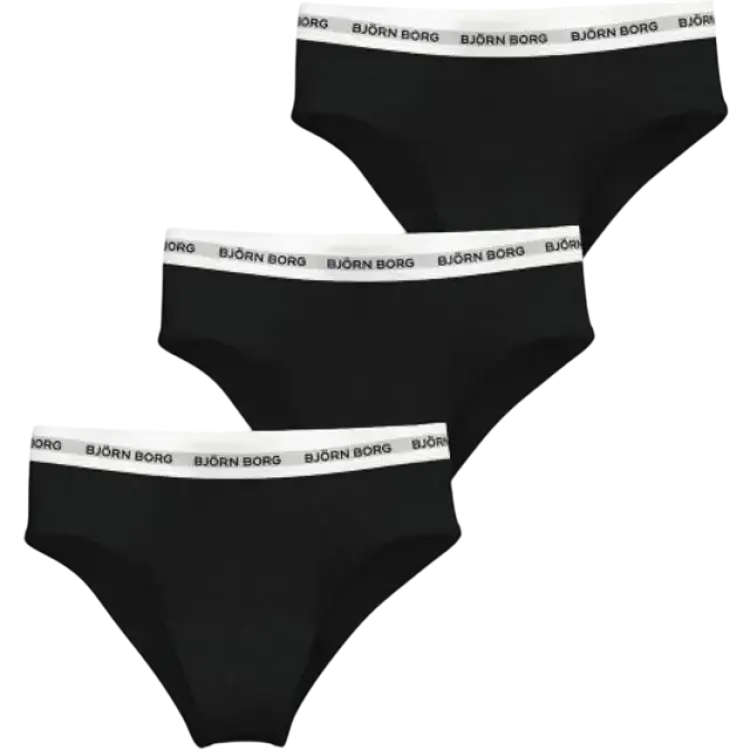 Björn Borg Logo Highwaist Brief 3-pack - Black