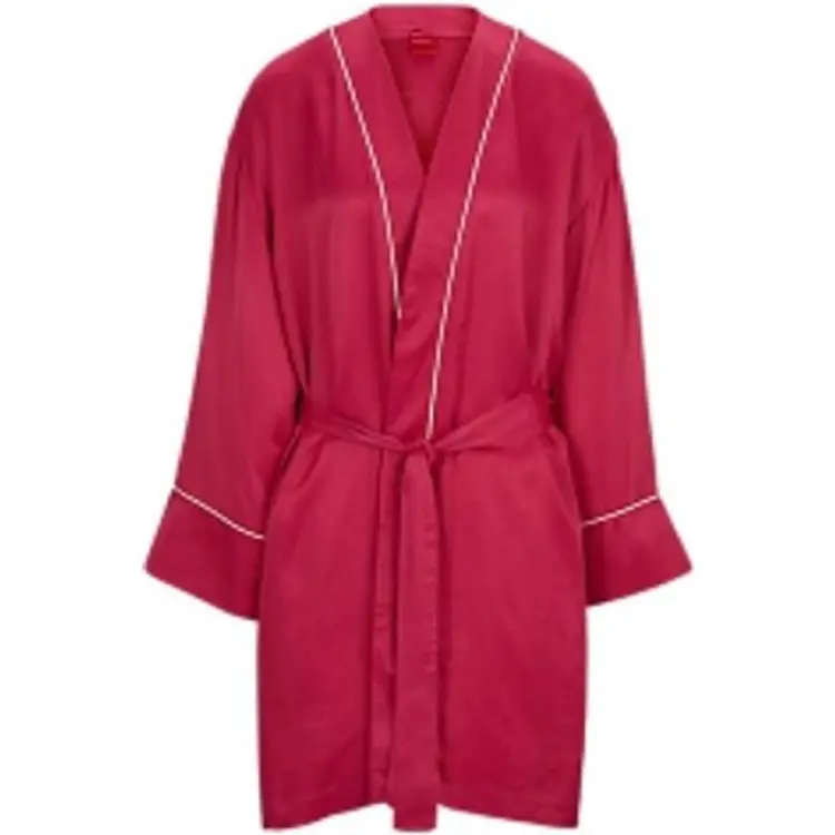 HUGO Dam Satina Kimono dressing gown, rosa