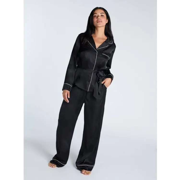 Boux Avenue Luxe Satin Pyjama Trousers - Black