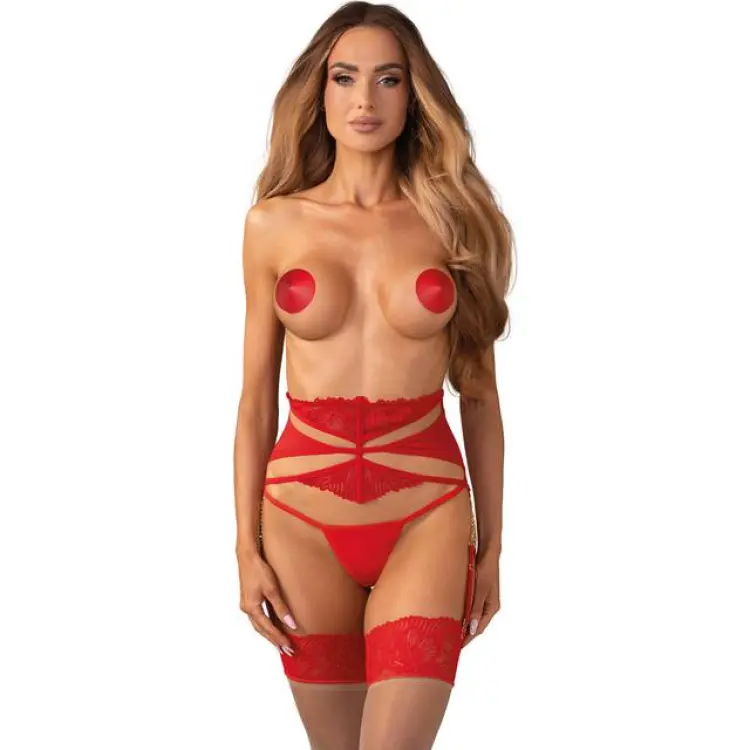 Obsessive Matildea Garter Belt Red
