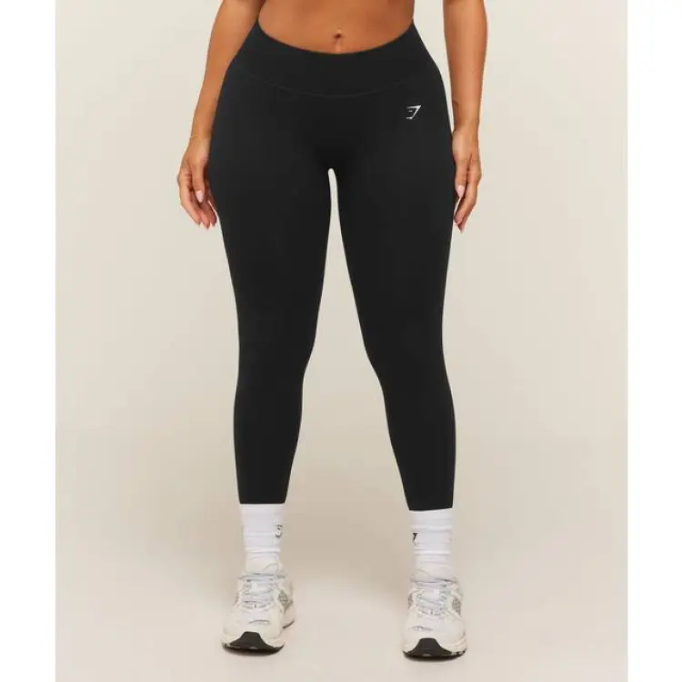 Gymshark Lift Seamless Mid-Rise Leggings - Black