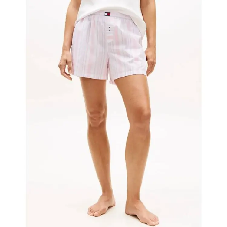 Tommy Hilfiger Heritage Poplin Pyjama Shorts - Pink Multi