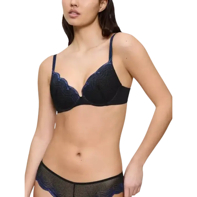 Triumph Comfort Glam Wired Push-Up Bra - Black