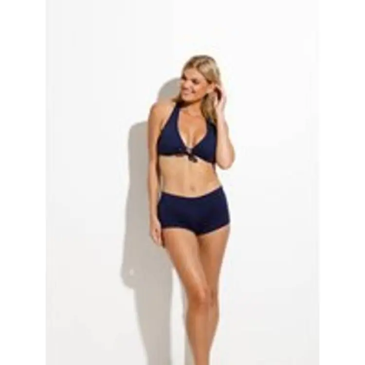 Panos Emporio Agape Solid Bottom Shorts - Navy