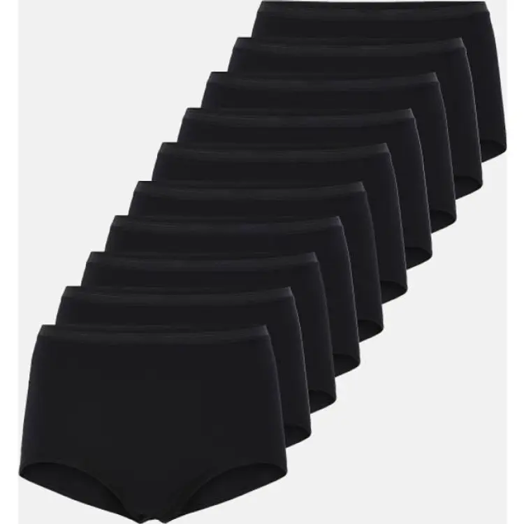 Decoy Ekologisk bomull, Maxi brief trosar, 10-pack, Svart