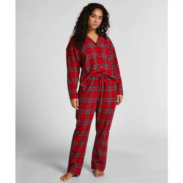 Hunkemöller Pyjamasbyxor Flanell Röd