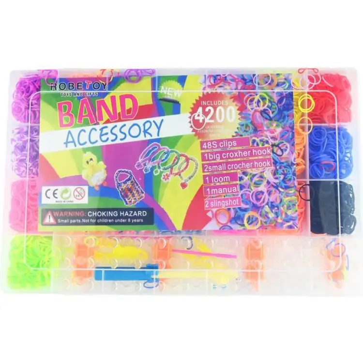 Robetoy Loom Bands DIY Armbandskit 4200 delar