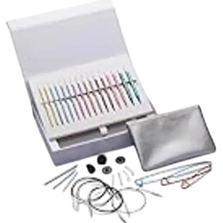 Knitpro Deluxe presentset, Zing Utbytbara rundstickade nålar, 3.50-8.00mm med tillbehör