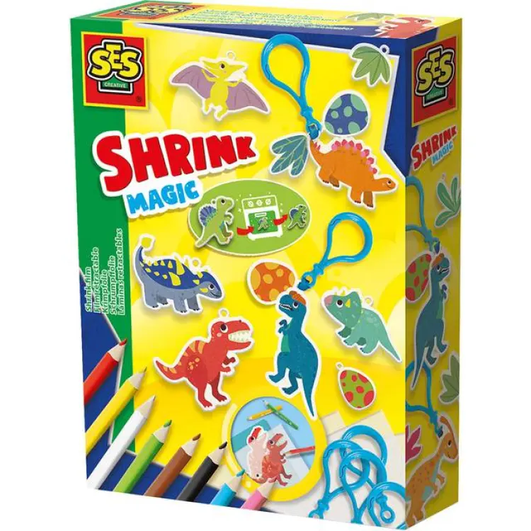 SES Creative Krympplast Dinosaurie-nyckelringar (S14294)