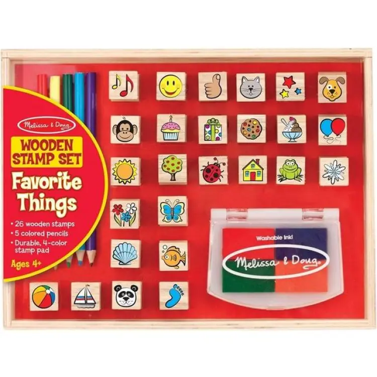 Melissa & Doug Wooden Stamp Set Favorite Things