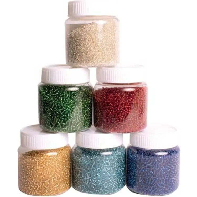 PlayBox Glaspärlor Rocaille 6x200 g