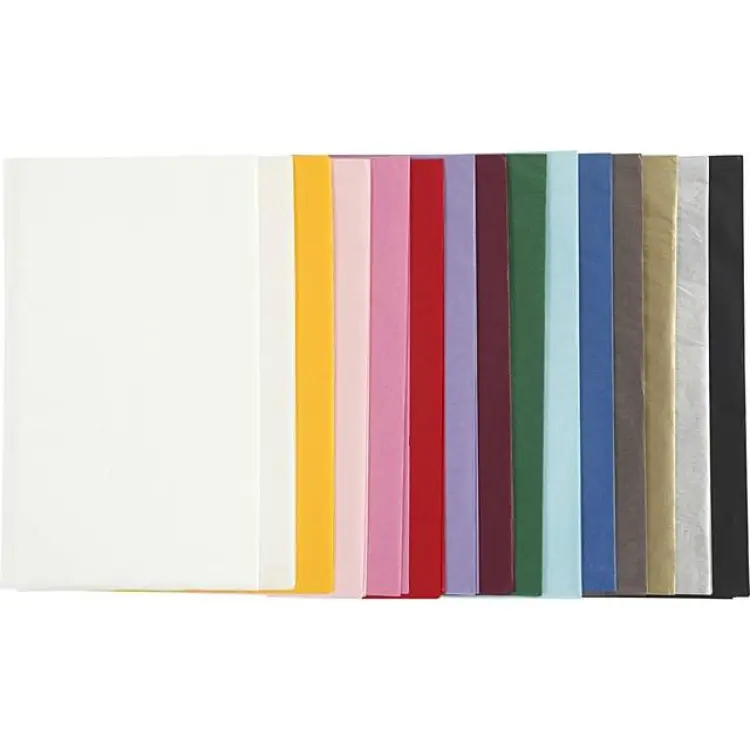 Colortime Silkespapper 50x70 cm mixade färger 30 ark
