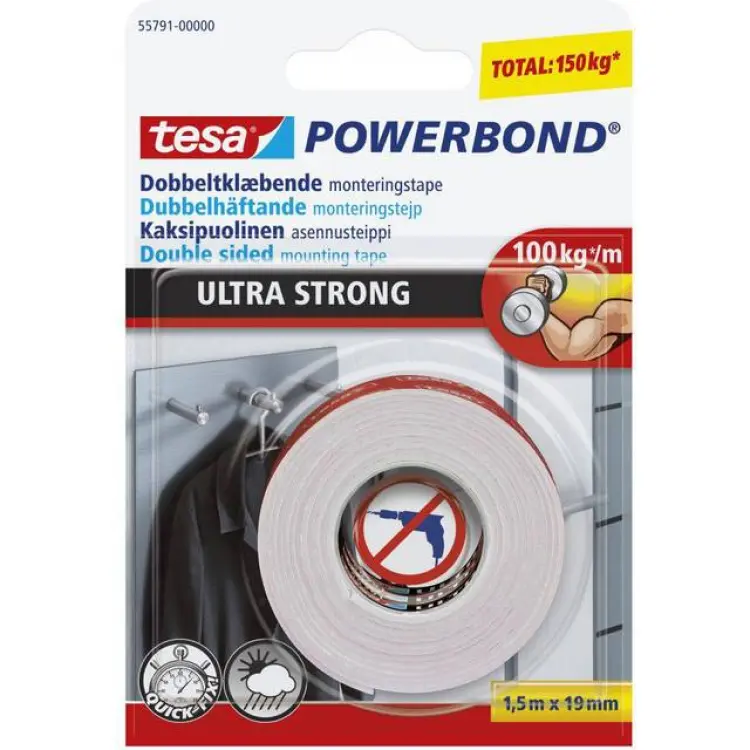 tesa Powerbond Ultra Strong 1,5 m x 19 mm