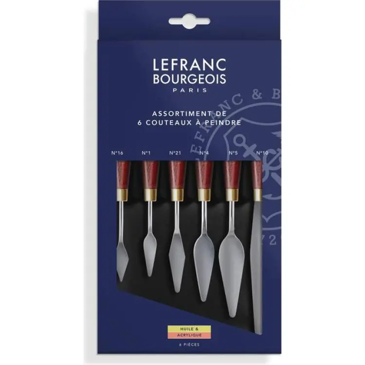 Lefranc & Bourgeois målarknivar 6 st