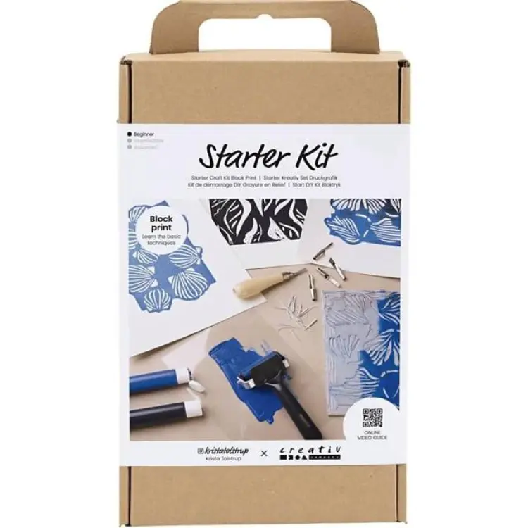 Creativ Company Starthantverk Kit Blocktryck