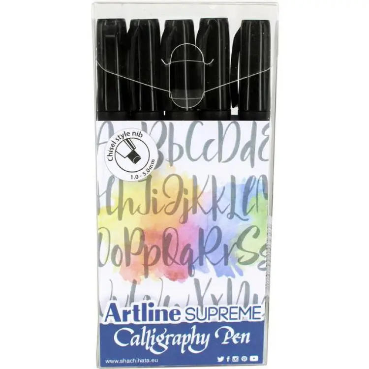 Artline Supreme kalligrafiset 5 pennor svart