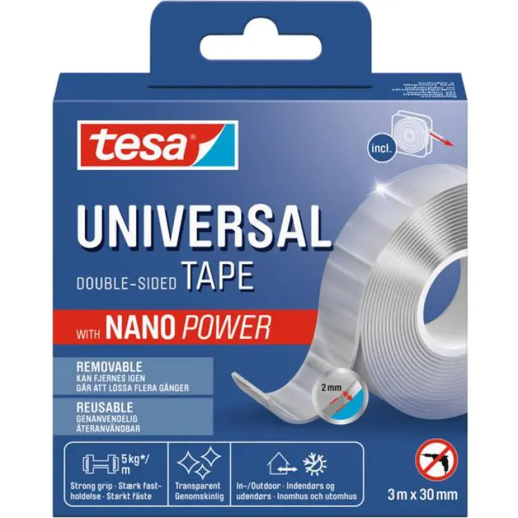 tesa Universal nanotejp 3 m x 30 mm