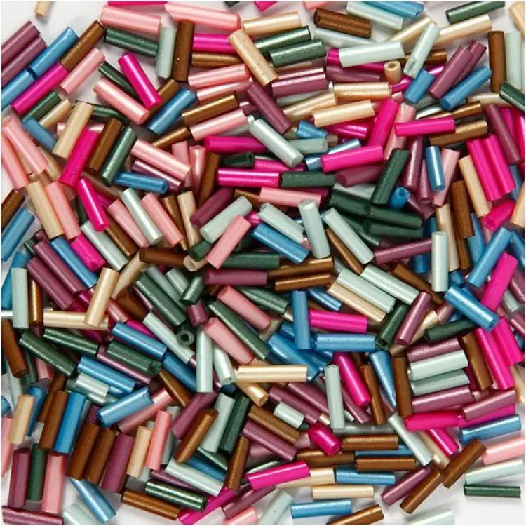 Creativ Company Avlånga glaspärlor metallic 6 mm 130 g