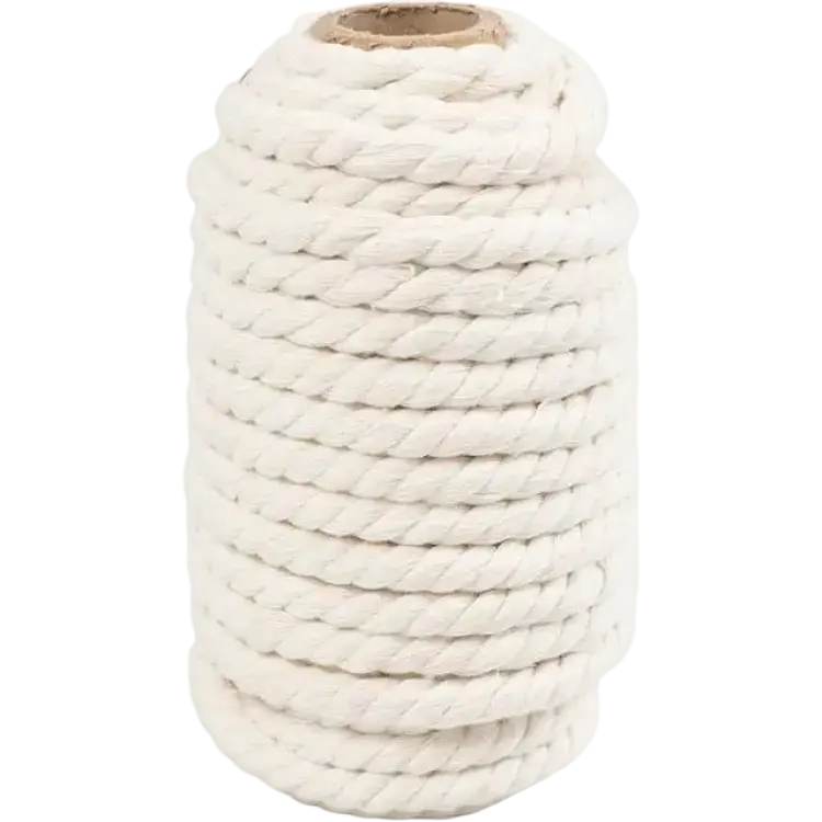 Creativ Company Makramésnöre, L: 12 m, Dia. 8,5 mm, råvit, 300 g/ 1 rl
