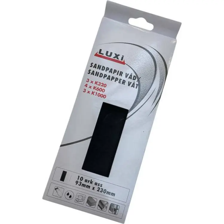 Luxi Våtslippapper Mix 10-pack