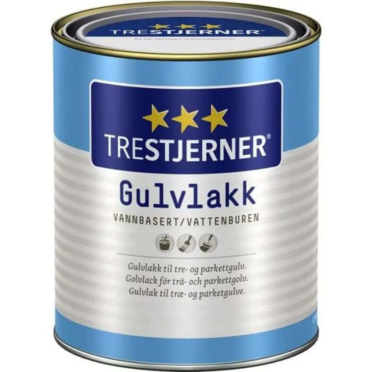 Trestjerner Golvlack Vattenburen Silkematt 0,75 L