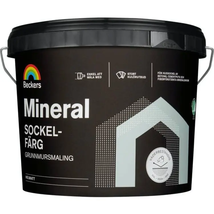 Beckers Mineral Sockelfärg Naturgrå 3 L