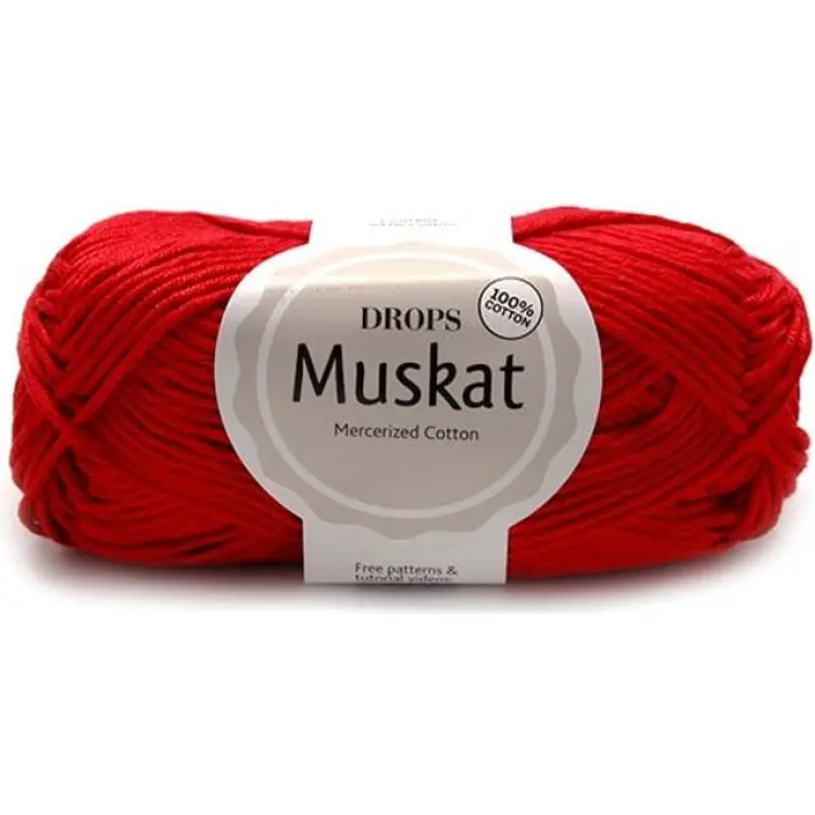 Drops Design Muskat Uni Colour Red 100m