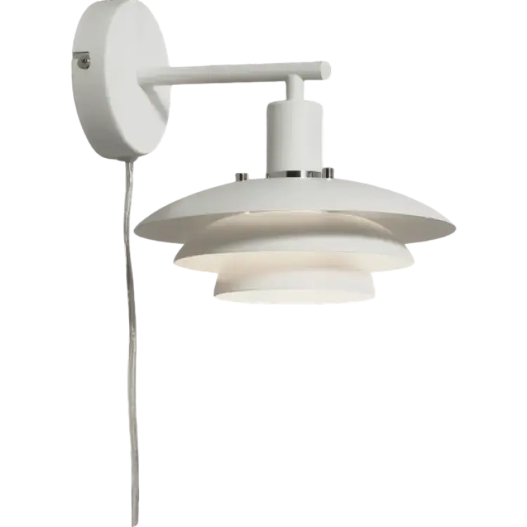 Aneta Epsilon 24 cm Vägglampa Vit Väggarmatur ∅ 61cm